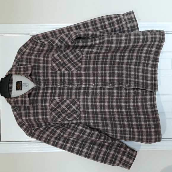 Vintage Sedgefield mens Jacket brown plaid sherpa lined Ramie cotton size XXL - Picture 13 of 13